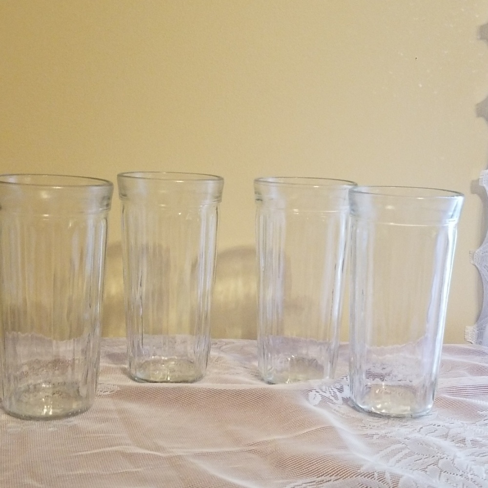 Vintage jelly jar glasses